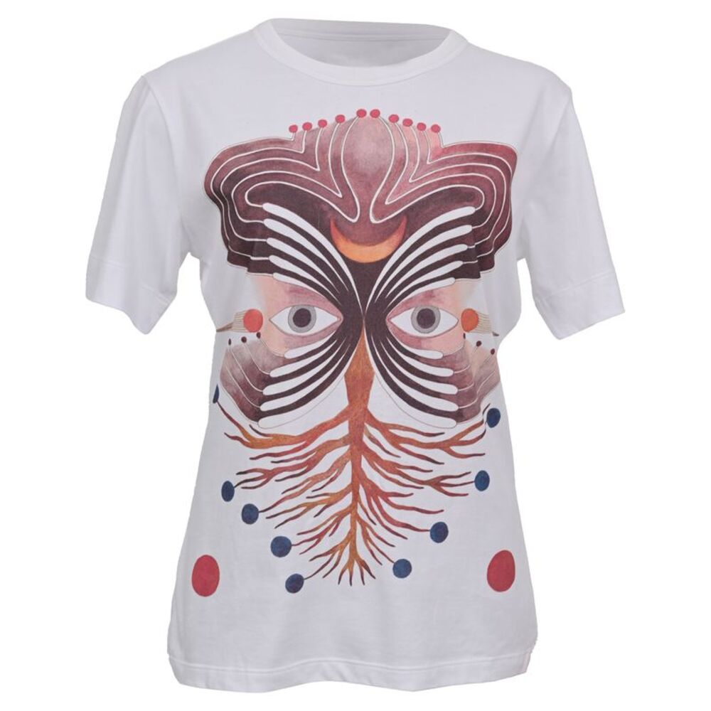 Chloé Graphic-Print T-Shirt in White Cotton
